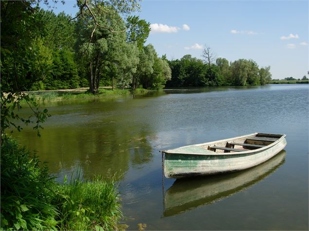 barque sur l'étang - Office de tourisme du Pays de Bâgé et de Pont-de-Vaux