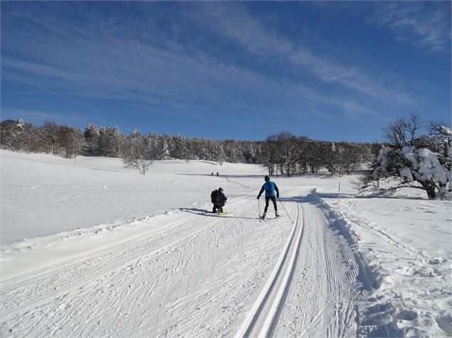 ski de fond sur le Plateau de Retord - ©M.Jacques-OT Terre Valserine