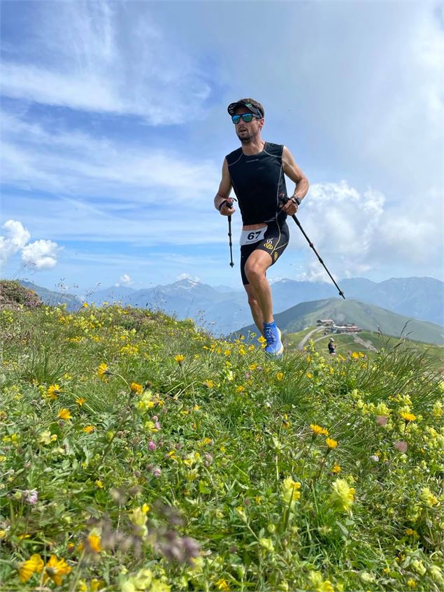 Coureur en pleins efforts - Office de Tourisme de la Toussuire