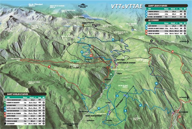 Carte VTT et VTTAE Pays des Aiguilles d'Arves