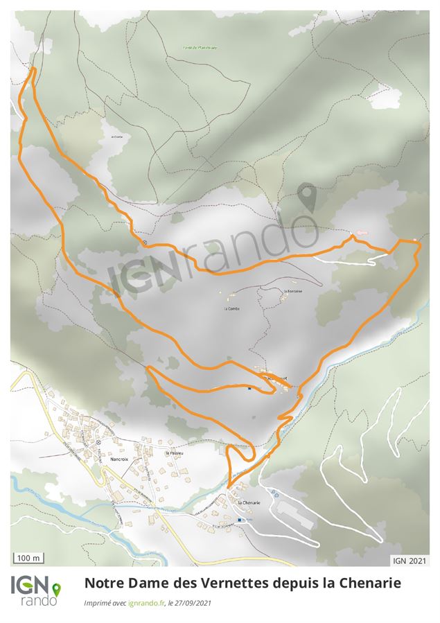 Plan Vernettes depuis Chenarie hiver - OTPV