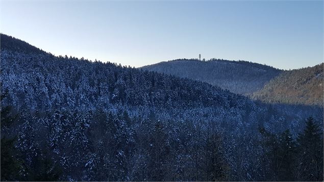 Vue depuis les crêtes à la Praille