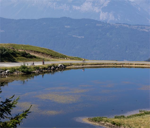 Vue sur le Mont Blanc à moto