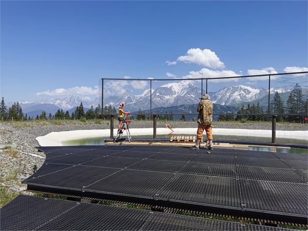 Construction estacade du Mont-Blanc - SEM Les Portes du Mont-Blanc