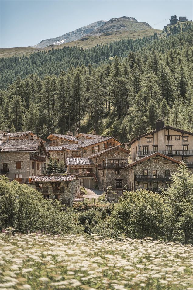 Vue sur les chalets du Fornet - Val d'Isère Tourisme