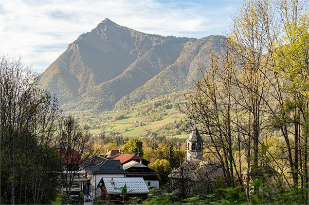 Vue sur la Rivière Enverse et le Marcelly - Haut-Giffre Tourisme