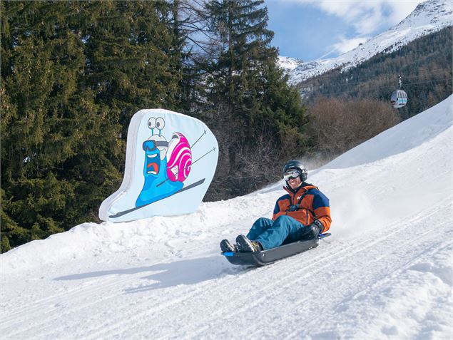 En descendant la piste de luge Val Cenis Turbo - D.Cuvelier-OT HMV