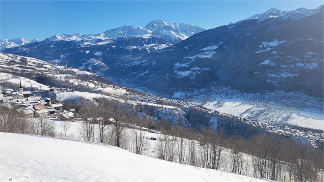 Vue depuis l'oratoire - La Plagne Vallée