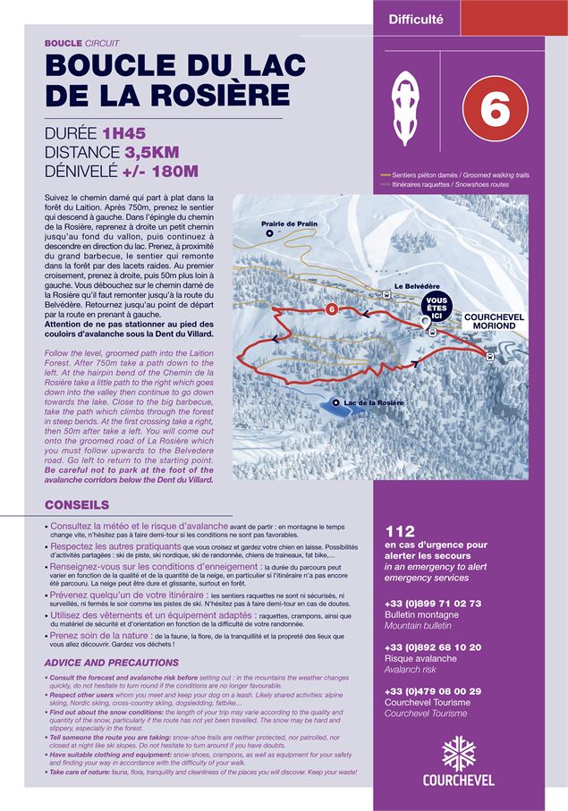 panneau départ - Mairie Courchevel