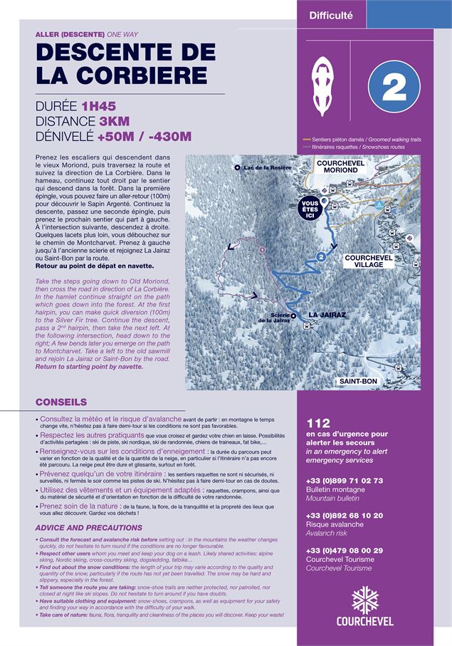 panneau départ - mairie Courchevel