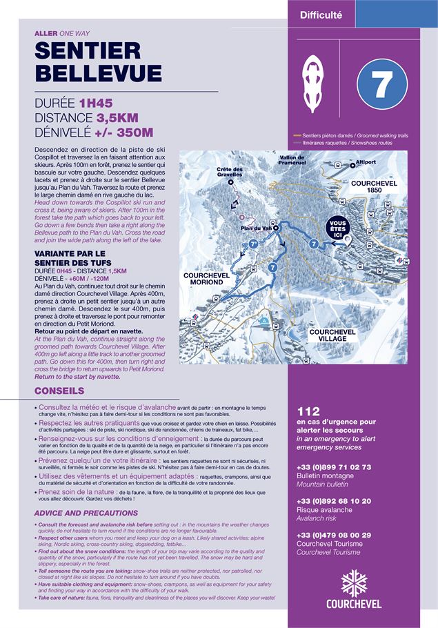 panneau départ - mairie Courchevel