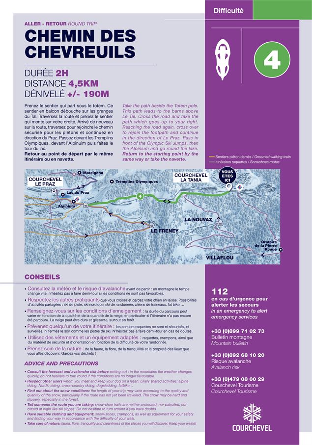 panneau départ - mairie Courchevel