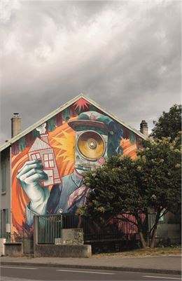 La fresque des cheminots - Artist : Cobalt ; Curation : Association Glitch par Wozdat ; Photo : Sofi