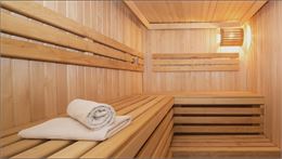 Vue intérieur Sauna - Mairie de Megève