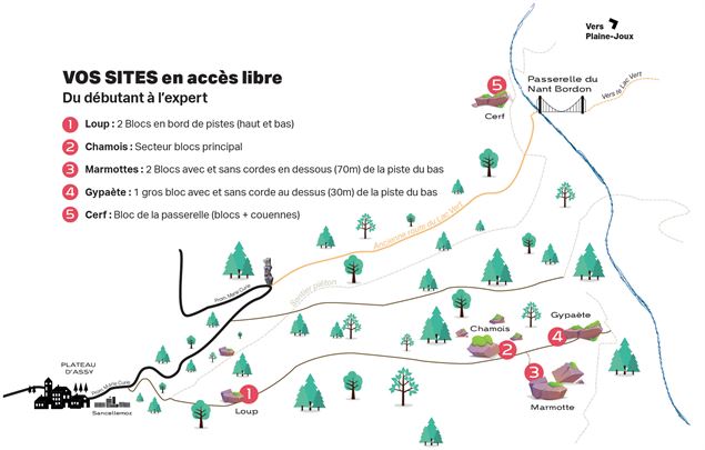 Carte blocs du plateau d'Assy