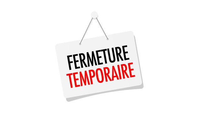 Visuel Fermeture Temporaire - Libre de droit