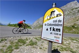 Col de la Colombière panneau