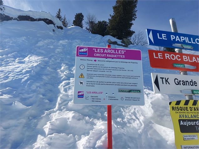 départ de la boucle des Arolles en raquettes - OTAB-PM