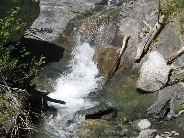 Cascade en chemin, vallée de Coeur