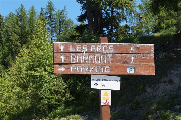 panneau accès chemin Barmont - M.Suret OT Peisey-Vallandry