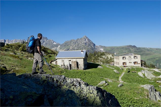 L'arrivée au refuge de Tré la Tête - Gilles Lansard / Les Contamines Tourisme