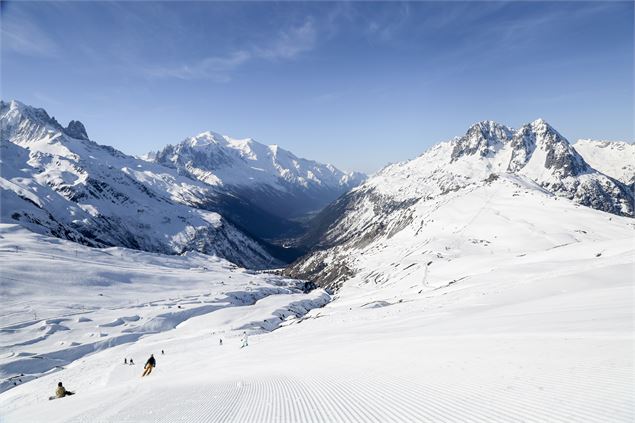 Vue depuis Balme hiver - OT Vallée de Chamonix Mont Blanc