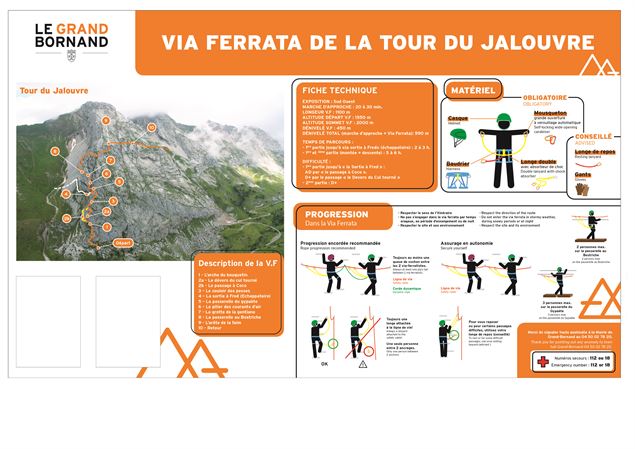 panneau Via Ferrata - mairie Le Grand-Bornand