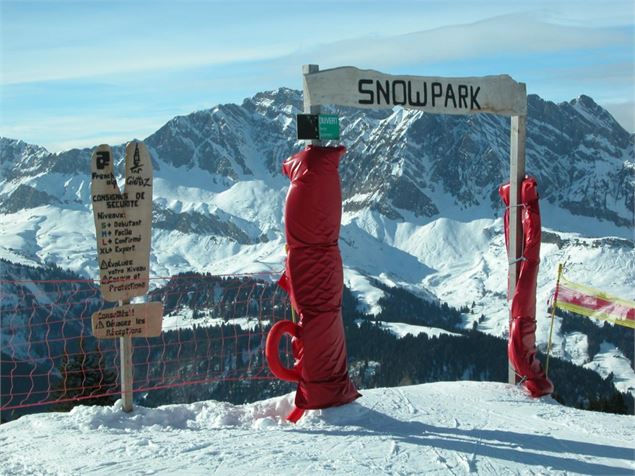 Entrée du snowpark - OT La Giettaz