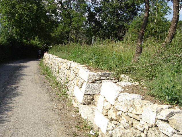 muret et escaliers de pierre sèche - OT Chautagne