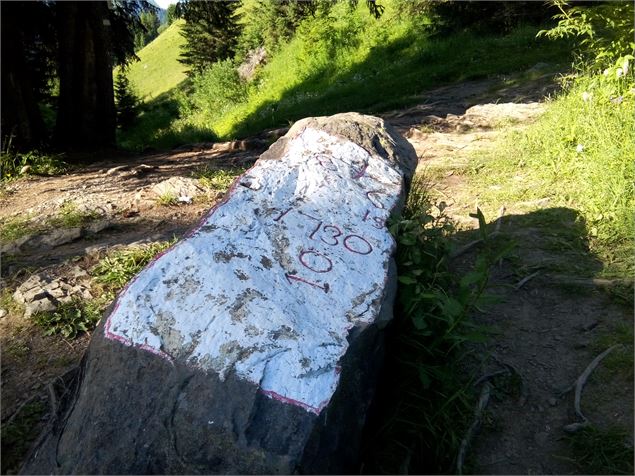 La pierre marquée - © csardin - OT Le Grand-Bornand