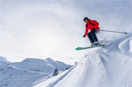 Ski à Saint Gervais face au Mont Joly - B.Molinier
