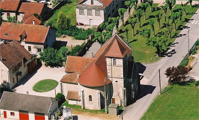 Vue aérienne église Virignin - BBST