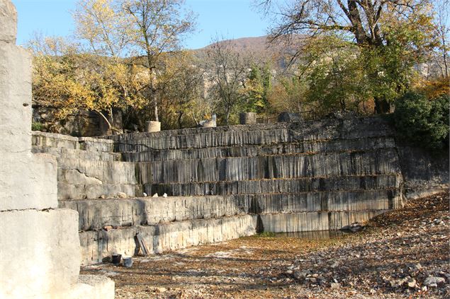 Front de taille, carrière des Meules - Département de l'Ain / M. Léorier