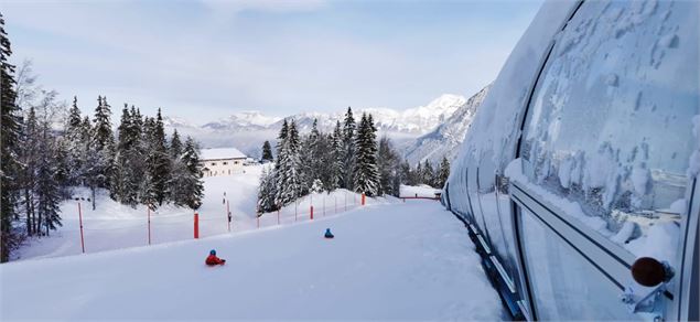 La piste de la Youp'Luge depuis le sommet du Youpi Tapis - T.NALET - Peignée Verticale - Grand Chamb