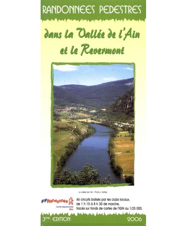 Couverture du Topo-guide Randonnées Pédestres dans la Vallée de l’Ain et le Reve - S-Chapuis/Aintour