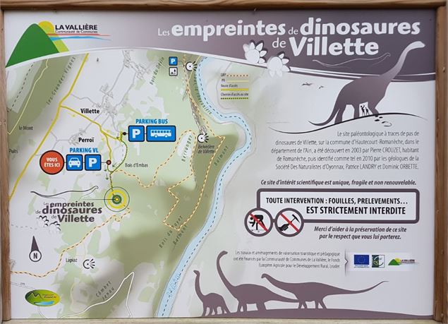 Les empreintes de dinosaures de Villette