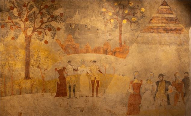 Fresque murale mariage du Duc de Bourgogne Château de Montferrand - Sabrina Megani