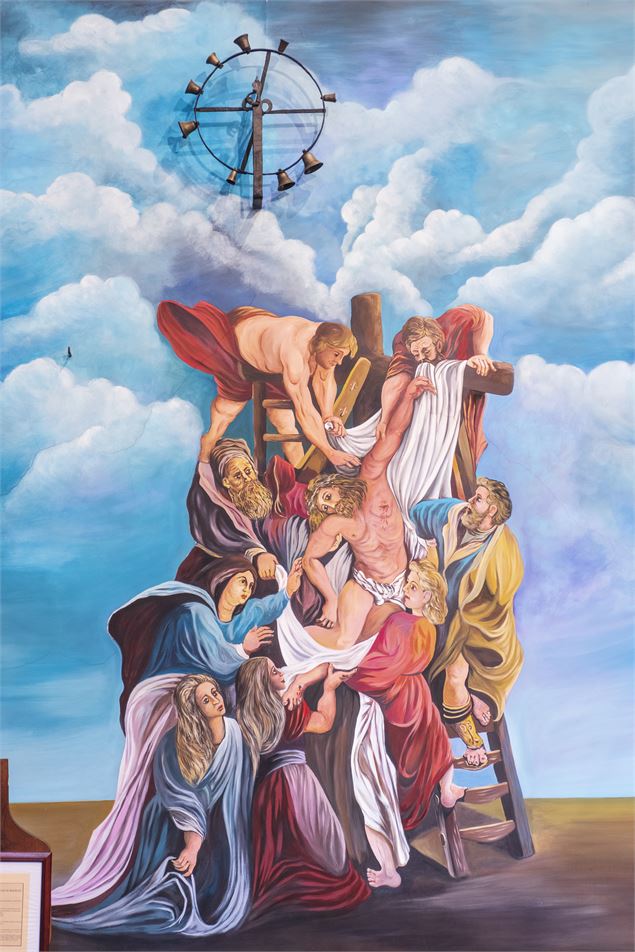 descente de croix, INIS église Pontamafrey - Vincent Jacques, Drone de regard