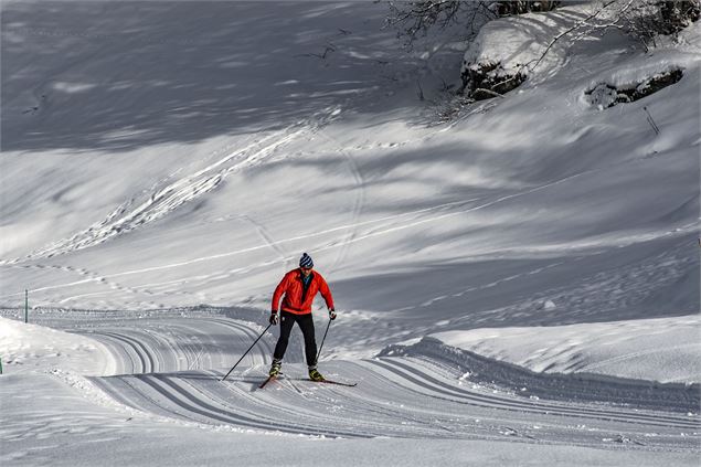 Skieur nordique sur la piste bleue - Nomad Photographie 2020