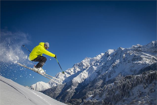 Du grand ski, avec un panorama exceptionnel ! - JP Noisillier / Les Contamines Tourisme