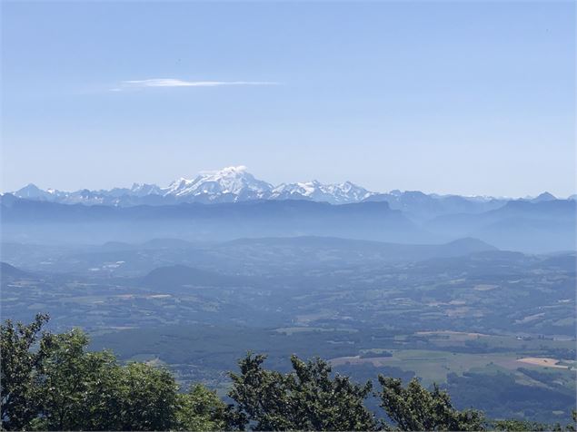 Vue sur le Mont Blanc depuis le panorama du crêt de Beauregard sur le Paateau de Retord - Shuttersto