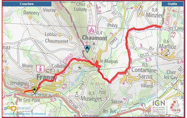 parcours Marlioz - Frangy - OT Val des Usses