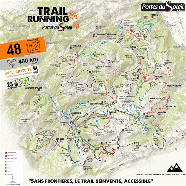 Plan trail running Portes du Soleil - Sylvain Cochard