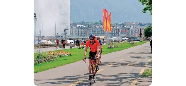 cycliste à Genève - Frédéric Scali / Jérôme Pruniaux
