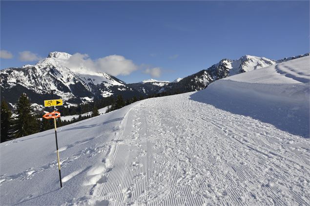 Itinéraires raquettes sur le domaine skiable de l'Essert - Accès piétons pour la télécabine - Patric