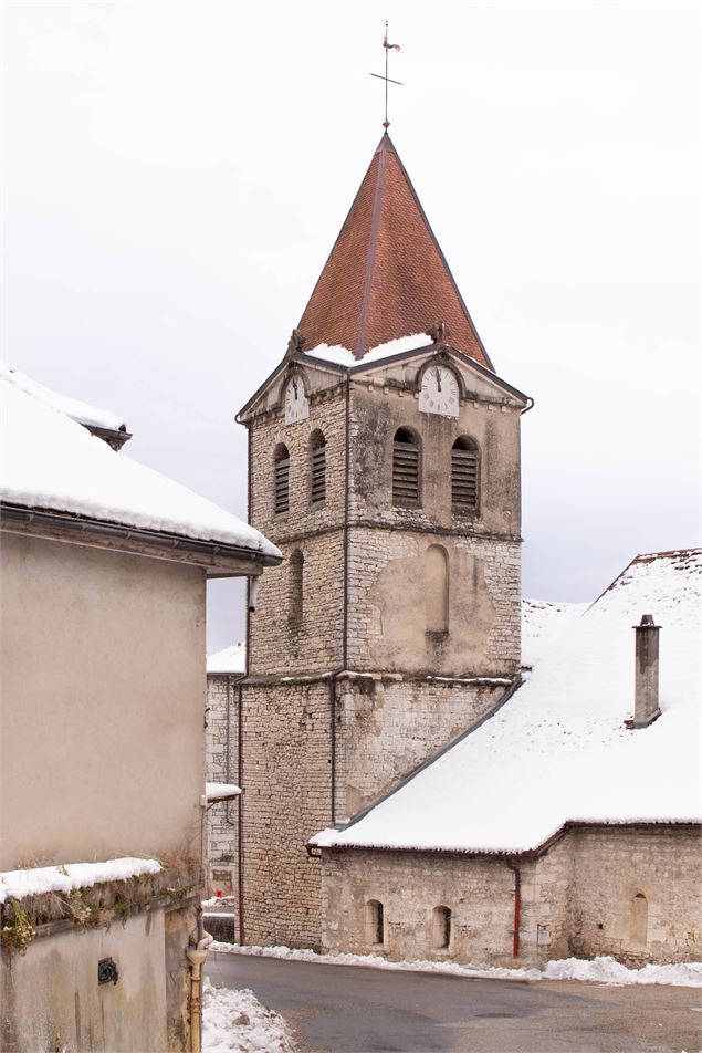 Eglise Lhuis hiver neige - Marilou Perino