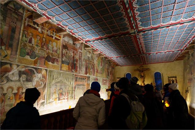 Décors peints à l'intérieur de la chapelle - A. Collado - Fondation Facim