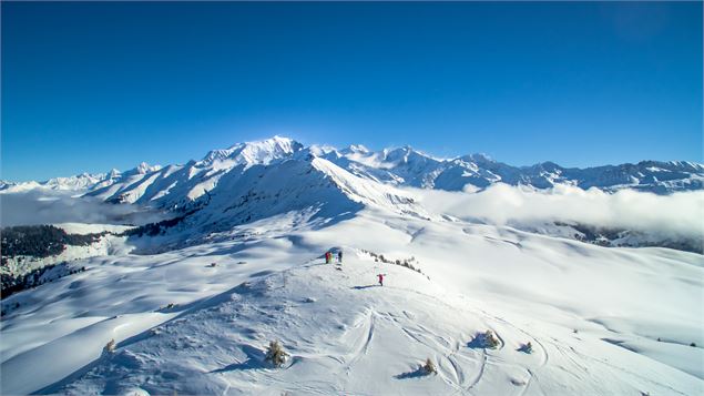 Sommet du Domaine Skiable - Vue sur le Mont-Blanc - Mj Diffusion