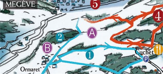 Itinéraire raquettes : liaison Megève - Soren Rickards