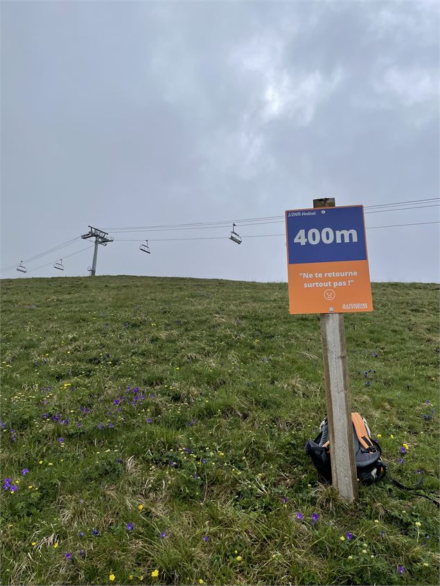 Panneau du 400m du 1/2 KV - Office de Tourisme de la Toussuire